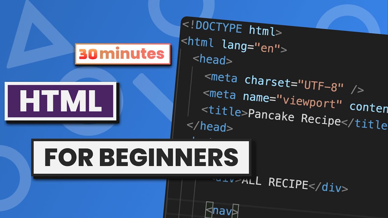 HTML Basics for Beginners | HTML Fundamentals | HTML Crash Course - YouTube
