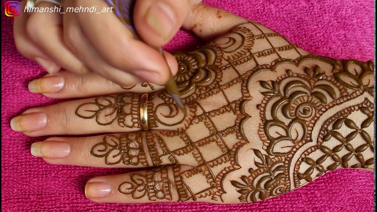 New Back Hand Mehndi Design | Henna design | 2020 | - YouTube