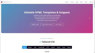 50  Free Editable HTML Templates Using Tailwind CSS, Bootstrap, Bulma, and more