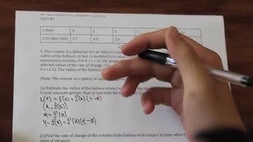 AP Calculus AB Free Response Question 2007 #5