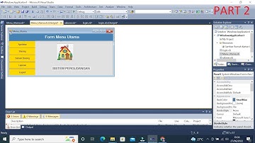 PART 2 Membuat Form Login dan Menu Utama VB 2010 Dan SQL Server 2008 | SISTEM PERGUDANGAN