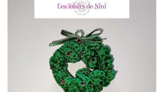 Couronne de Noël au crochet