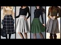 professional business women daily wear A line midi skirts with blouses and tops designs