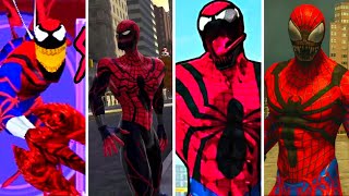 Evolution of Spider Carnage mods in Spider-Man Games 2000-2014