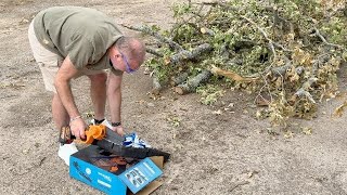 Battery Powered Chainsaw Review & Unboxing - 4K Review & Unboxing