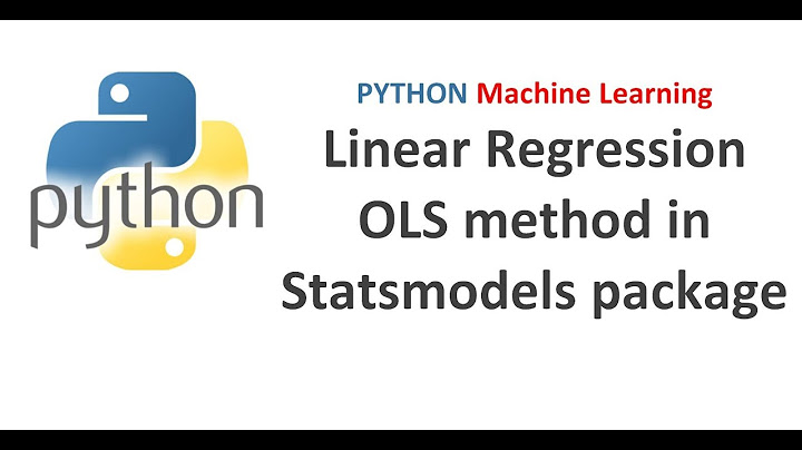[Solved] using ols from statsmodels.formula.api - how to | 9to5Answer