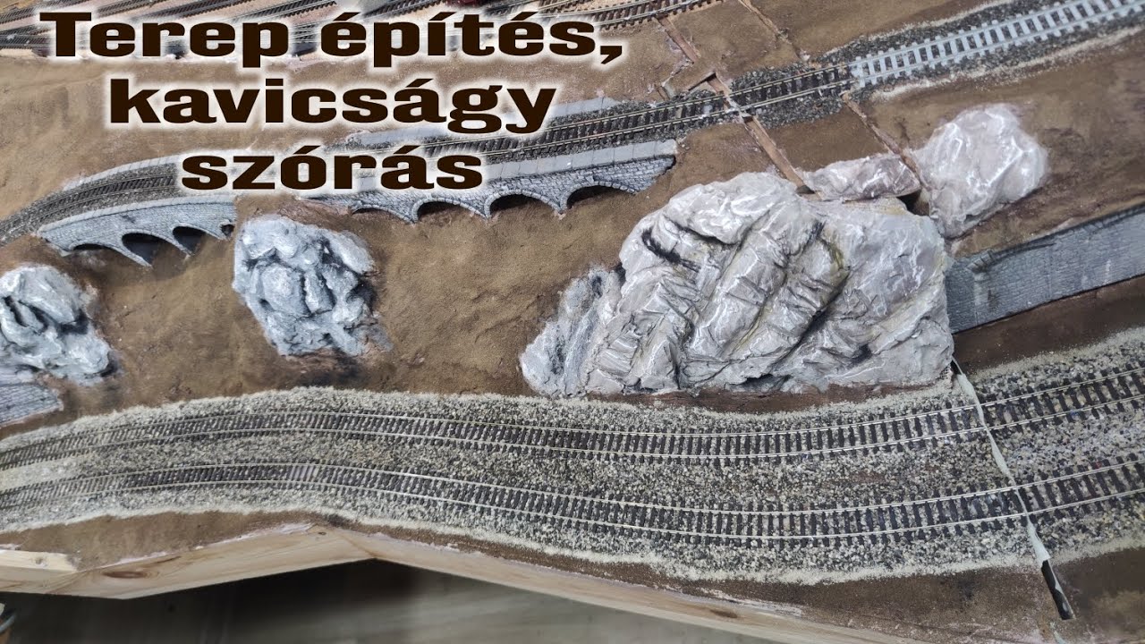 Terepasztal építés - Terep, kavicságy #modelling #train #h0scale #railway #railroad #modelleisenbahn