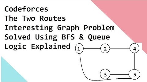 Codeforces - The Two Routes - Interesting Graph Problem Solved Using BFS & Queue   Logic Explained