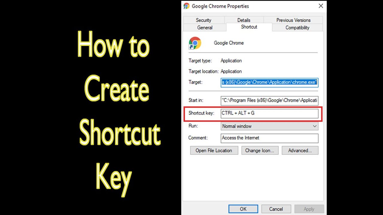 How To Create Shortcut Key YouTube