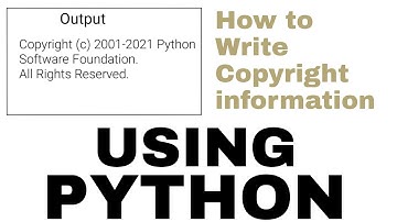 How to display copyright information using python program