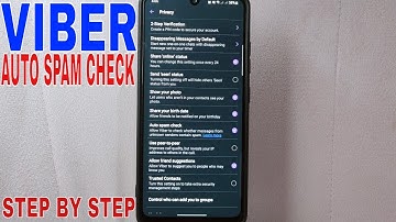 ✅  How To Turn On Auto Spam Check On Viber 🔴