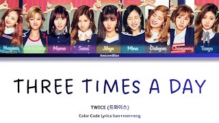 Download lagu TWICE (트와이스) 'Three Times a Day' | Color Code Lyrics Han Rom Eng