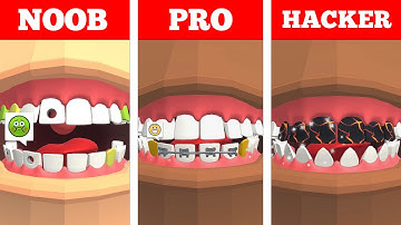 Noob vs Pro vs Hacker in Dentist Bling