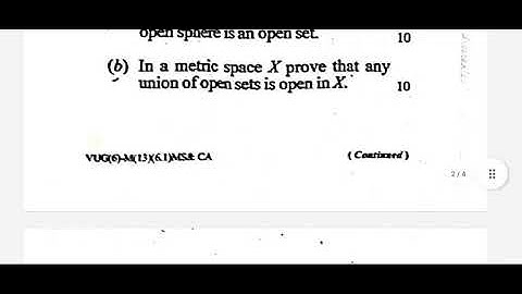 Vbu sem-6 paper-13, session 19-22, Metric space and complex analysis