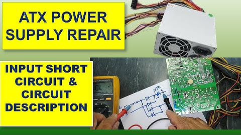 {311} Computer ATX Computer Power Supply Repair  / 5V SB Standby Voltage Fail / Input short circuit