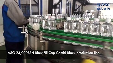 ASG 24000BPH Blowing Filling Capping Combi block mineral water production plant A to Z