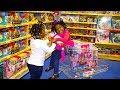 Toys AndFun Sisters Doing Shopping At The Supermarket  Compilation
