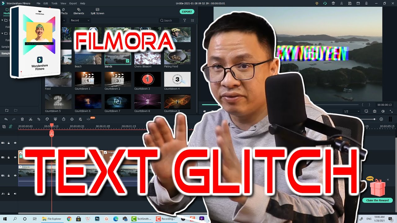 How to make GLITCH Text Effect in Wondeshare Filmora 