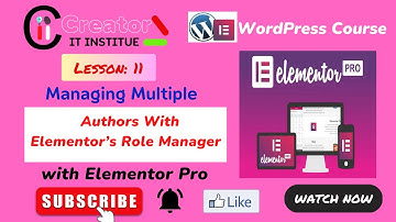 Managing Multiple Authors  Role Manager |WordPress Blog website | With Elementor Pro