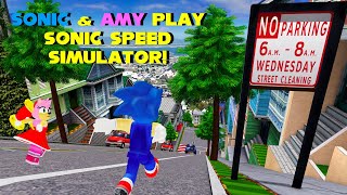 Sonic and Amy play Sonic Speed Simulator: Racing update! (Roblox)