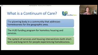 Continuum of Care 101 Training - August 2026