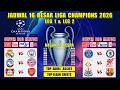 Jadwal 16 Besar Liga Champions 2026 Leg 1 ~ REAL MADRID vs MAN CITY ~ PSG vs CHELSEA ~ UCL 2026