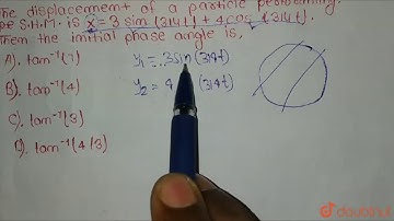 The displacement of a particle performing S.H.M. is x = 3 sin (314 t) + 4 cos (314 t). Then the