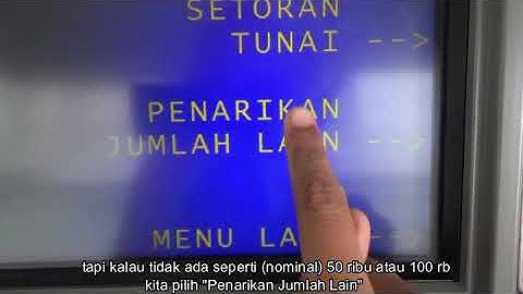 MENGAMBIL UANG LEWAT CDM BNI