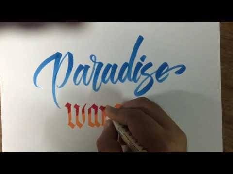 ''Calligraphy'' - Scroll and Brush + Calligraphy Pens Paradise vs Warzone - (The Art Panda)