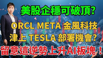美股企穩可破頂? ORCL META 金風科技 津上 TESLA 部署機會?   留意這逆勢上升AI板塊！#ORCL #META #金風科技 #津上 #TESLA #MU #WDC #SPX #STX