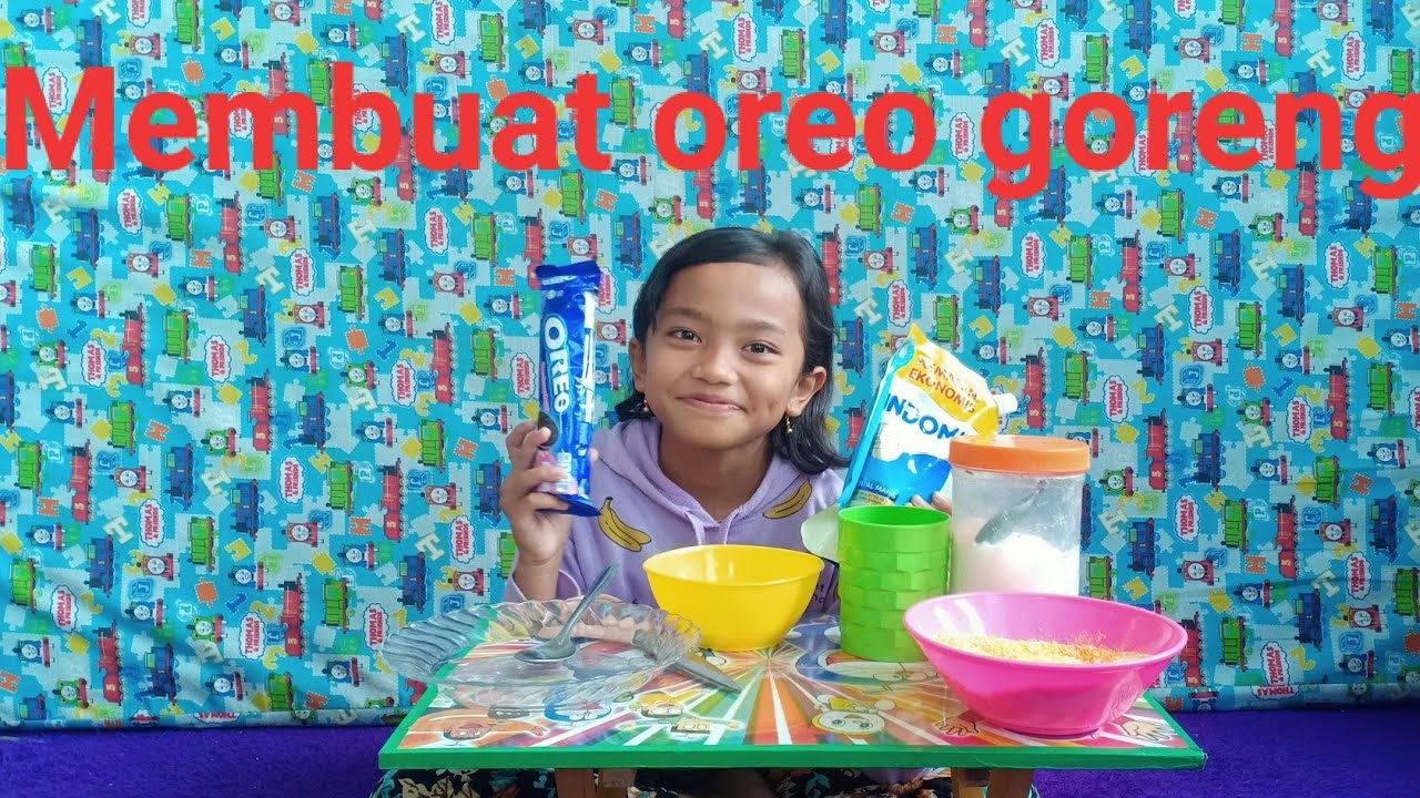 Membuat oreo goreng 