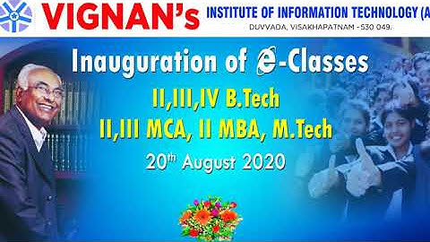 Inauguration of e-Classes at Vignan Visakhapatna