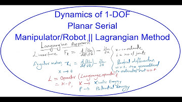 Robotics || Dynamics of 1-DOF Planar Serial Manipulator/Robot || Lagrangian Method #dynamicsofrobot