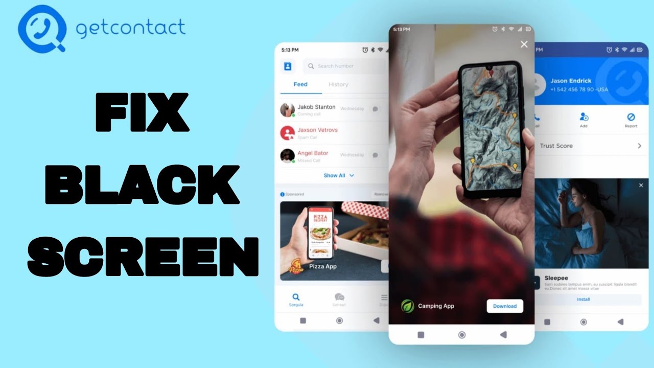 How To Fix And Solve Black Screen On Getcontact App | Final Solution ...
