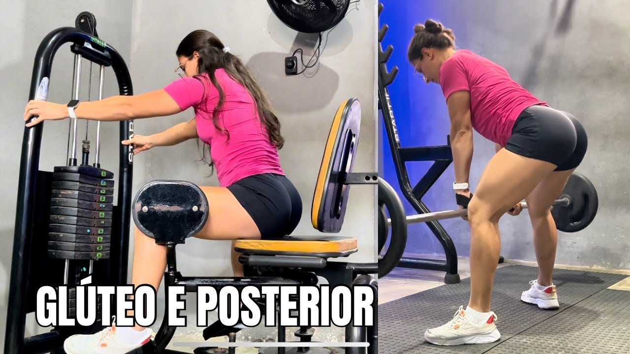 MEGA TREINO DE GLÚTEO E POSTERIOR- Academia - YouTube