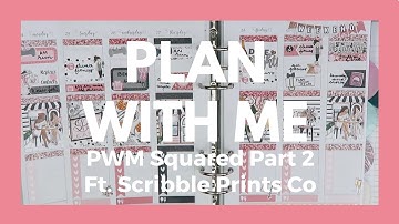 PLAN WITH ME SQUARED Part 2 // Scribble Prints Co Leftovers!