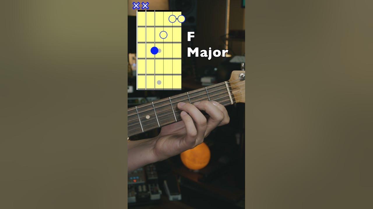 F Major Chord 🎸 #guitarlesson #guitarchords