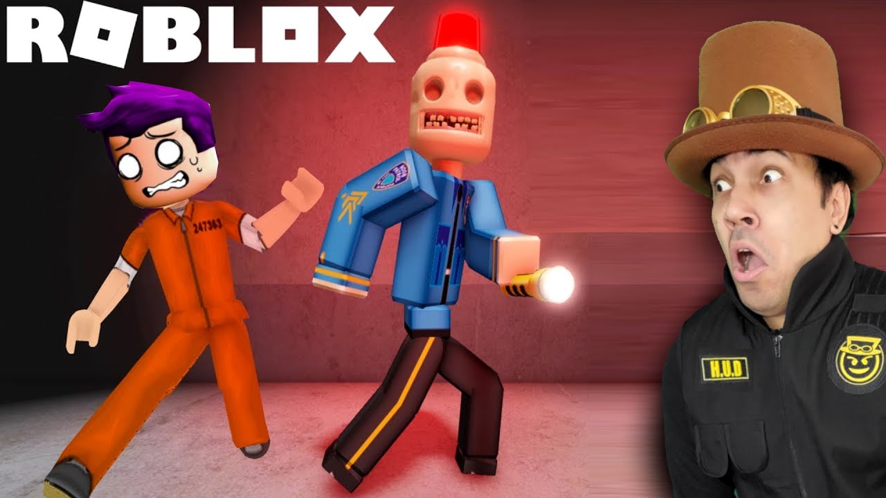 ANIMATRONIC? ESCAPE DO POLICIAL MALUCO DO ROBLOX!! (Escape Siren Cop's  Prison) 