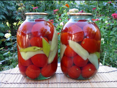 Консервация помидор (с уксусом) на зиму / Очень просто и вкусно, пошаговый рецепт