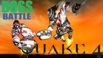BIG Hover Tank vs Makron - BOSS BATTLE - QUAKE 4 Monster Infighting