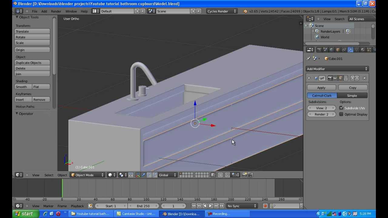 Blender Tutorial Modeling Bathroom Furniture YouTube