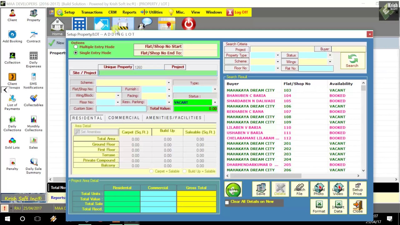 Setup Site & Create Property with Price List & Payment Slab