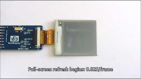 1.54 inch e-paper display partial refresh(Fast speed) from Good Display