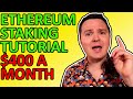 How to Make $400 a Month Staking Ethereum! Ethereum 2.0 Staking Tutorial