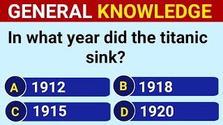 How Good is Your General Knowledge? 20 General Knowledge Questions And Answers #challenge 1