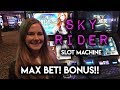 SkyRider Slot Machine! MAX BET! BONUS! - YouTube