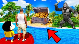 SHINCHAN AND FRANKLIN TRIED IMPOSSIBLE MYSTERIOUS TREASURE ISLAND CHALLENGE GTA 5