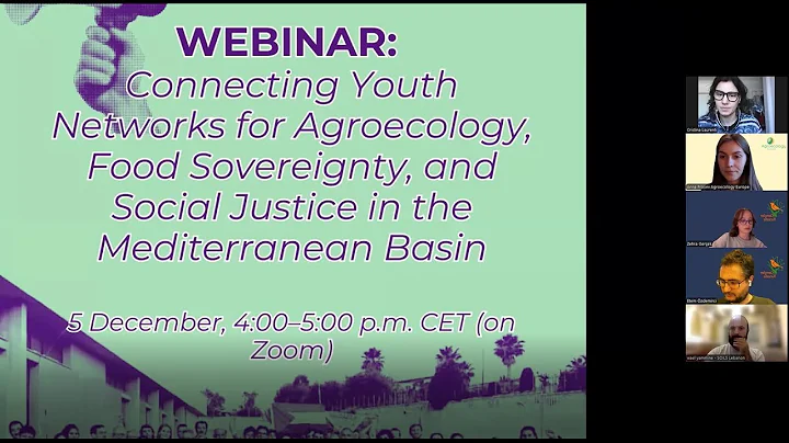 Webinar Connecting Youth Networks for Agroecology in the Mediterranean Basin 05 December 2025
