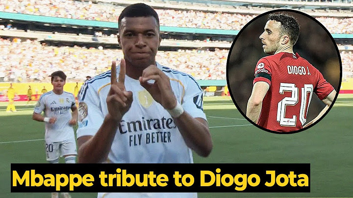 Kylian Mbappe dedicating his bicycle kick goal against Dortmund to Diogo Jota