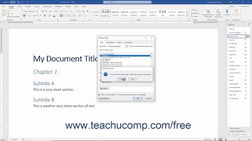 Word 2019 and 365 Tutorial Deleting Custom Styles Microsoft Training